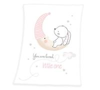 Herding Couverture pour Bébés, Petit Lapin, 75 x 100 cm, Polyester Tout Doux, Blanc