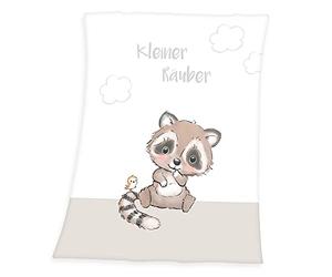 Herding Couverture Soft Peach Petit Voleur, 75 x 100 cm, 100% Polyester, Blanc