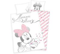 Herding DISNEY MINNIE MOUSE Parure de Lit Réversible pour Enfants, Housse de Couette 100 x 135 cm, Taie d'Oreiller 40 x 60 cm, Coton/Renforcé