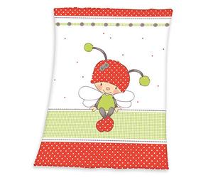 Herding Fynn Couverture Bébé, Luis la Coccinelle, 75 x 100 cm, Microfibre Polaire, Multicolore