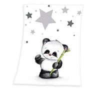 Herding Fynn Couverture Bébé, Petit Panda, 75 x 100 cm, Microfibre Polaire, Blanc