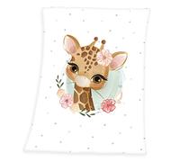 Herding Herding Couverture microfibre moelleuse Girafe, 75x100 cm, 100% polyester