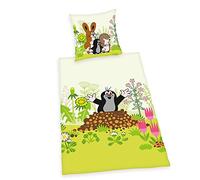 Herding LA PETITE TAUPE Parure de Lit Réversible, Housse de Couette 135 x 200 cm, Taie d'Oreiller 80 x 80 cm, Coton/Renforcé