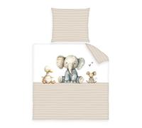 Herding Linge de lit Berceau babybest, Cuddle Crew, taie d’Oreiller env. 40x60 cm, Housse de Couette env. 80 x 80 cm, avec écharpe d’hôtel et Fermeture éclair, 100% Coton/renforcé