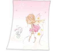 Herding Little Fairy Couverture polaire Couverture douillette Gr. 130x160 cm ourlée