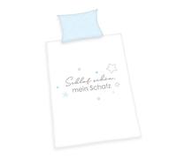 Herding Parure de Lit, Blanc/Bleu, 40 x 60 cm, 100 x 135 cm