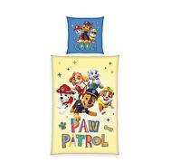 Herding Parure de lit Paw Patrol Taie d'oreiller 80 x 80 cm avec Fermeture éclair et Motif réversible Housse de Couette 135 x 200 cm Fermeture Éclair 100% Coton Renforcé
