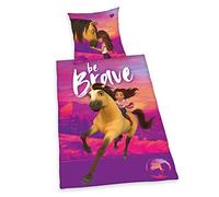 Herding Parure de Lit Spirit, Réversible, Taie d'Oreiller 80 x 80 cm, Housse de Couette 135 x 200 cm, Avec Fermeture Éclair, Coton/Renforcé