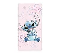 Herding Serviette de Bain Disney Stitch, 75 x 150 cm, Petite Serviette Douce pour Enfants pour le Bain et la Plage, 100% Coton