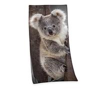 Herding Serviette de bain en velours avec koala 75 x 150 cm