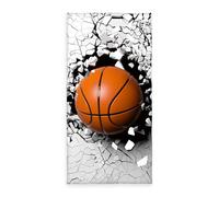 Herding Serviette de Bain Young Collection, Effet 3D Basket-Ball, 75 x 150 cm, 100% Coton/Velours, Multicolore