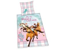 Herding Spirit Parure de Lit, Taie d'oreiller 80 x 80 cm, Housse de Couette 135 x 200 cm, Coton/Renforcé, avec Fermeture éclair