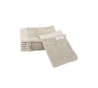 TOM TAILOR Gant de Toilette, Lot de 6, 16 x 21 cm, 100% coton / éponge, avec attache et étiquette avec logo, COLOR BATH TOWEL Beige (Sunny Sand)