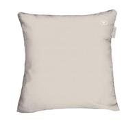 Herding Tom Tailor - Housse de Coussin en Satin 100% Coton - 40 x 40 cm - avec pasel et Logo brodé - Bleu Clair, Blanc (Sable et Blanc cassé)