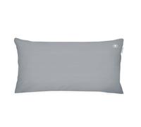 Herding Tom Tailor - Housse de Coussin en Satin 100% Coton - 40 x 80 cm - avec pasel et Logo brodé - Bold Check - Gris Clair - Gris foncé (Moody Grey & Light Grey)