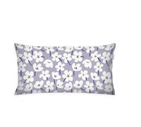 Herding Tom Tailor Housse d'oreiller, 40x80 cm, 100% Coton/renforcé, Fermeture Eclair Colorée, Fresh Flowers Violet, Blanc (Soft Lilac & Off White)