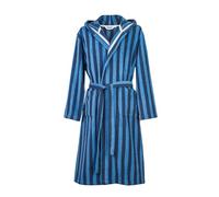 Herding Tom Tailor Peignoir de Bain pour Femmes et Hommes, Taille S, 100% Cotton/Tissu éponge, avec Capuche, Classic Bathrobe Medium Stripes Bleu (Dark Navy & Cool Blue)