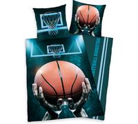 Herding Young Collection Basketball Renforcè Parure de lit 80/80 cm + 135/200 cm avec fermeture éclair