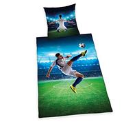 Herding Parure de lit YOUNG COLLECTION Réversible Football Housse 135×200 Taie 80×80 Coton renforcé