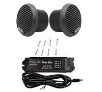 Herdio 3 ''160 W 2 pièces haut-parleurs étanches pour bateau marin moto haut-parleur Bluetooth système Audio stéréo pour ATV UTV bateau extérieur gray
