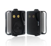 Herdio 3.5 Pouces étanche Enceintes d'extérieur,200W Haut Parleur Voiture Mural Passif Premium Montable, Basse Améliorée, Durable et Durable pour Patio Marine Boat Garage Intérieur (Paire Noir)