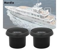 Herdio 3 ''haut-parleurs marins étanches 2 voies système Audio stéréo gamme complète haut-parleur de moto avec puissance maximale 140W pour voiture de bateau black