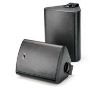 Herdio 5.25" 300W Max Power Wall Mount Outdoor Bluetooth Speakers, Be Waterproof and Able to Wireless Multi-Connection Up to 20 Units for Patio/Porch/Balcony (Black, 2-Pack)