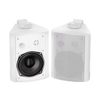 Herdio 5,25 Pouces 300 W Haut-parleurs Bluetooth extérieurs, Bluetooth Enceintes d'extérieur, système Mural câblé étanche, Haut-Parleur d'extérieur, adaptées aux terrasses, Jardins et balcons (Blanc)