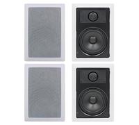 Herdio 5,25 Pouces Bluetooth 2 Voies en Haut-parleurs muraux Parfait pour Montage Mural et Plafond intérieur/extérieur,Compatible avec Bluetooth (2 Paires, Grille à Peindre)