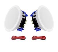 Herdio 5,25 Pouces enceinte encastrable plafond Haut-Parleur encastré au Plafond Mural Pour salle de bain, cuisine, chambre, porche couvert( 8 ohms 300 Watts)