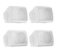 Herdio 5,25 pouces Haut-parleur passif d'extérieur Étanche Câblé 600 Watt Enceintes d'extérieur pour Indoor- Outdoor Patio (Blanc 4 Haut-parleur)