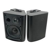 Herdio 5,25 Pouces Haut-parleurs Bluetooth extérieurs, Bluetooth Enceintes d'extérieur, système Mural câblé étanche, Haut-Parleur d'extérieur, adaptées aux terrasses, Jardins et balcons (Noir)