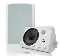 Herdio 6,5 Pouces 400 Watts Bluetooth Enceintes d'extérieur, Haut-Parleur extérieur -2 Voies avec Basses puissantes pour Jardin, terrasse, Restaurant utilisateur (Blanc)