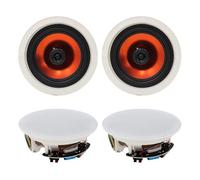 Herdio 8 Pouces Enceinte encastrable Plafond, 800 Watts, Encastré 2 Voies, 20,3 cm, Haut-parleurs de Plafond Parfait pour la Cuisine, Salle de séjour, Porche Couvert (4 Haut-parleurs)