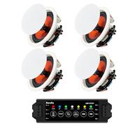 Herdio 8 Pouces Haut-parleurs de Plafond - 800W Enceinte encastrable Plafond à 2 Voies de 20,3 cm Enceintes Plafond Bluetooth Parfaits pour la Salle de Bain, la Cuisine, Le Salon (4 Haut-parleurs)