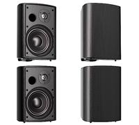 Herdio 800W 6,5 Pouces intérieur et Enceintes d'extérieur, étanche Enceintes d'extérieu, Parleur imperméable à l'eau, Haut-Parleur stéréo Patio Mural avec Basses puissantes (4 Noir)
