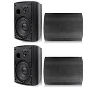 Herdio - haut-parleurs Bluetooth d'extérieur de 6.5 pouces, 800W, étanches, effet stéréo numérique HD, système sonore mural pour Patio, 2 paires White