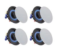 Herdio Haut-parleurs de Plafond,Enceinte encastrable Plafond à 2 Voies de 10,2 cm, 160 W, Parfaits pour la Salle de Bain, la Cuisine, Le Salon, Compatible avec Bluetooth