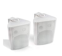 Herdio Haut-parleurs extérieurs passifs 5,25 Pouces câblés étanches, 300 Watts Haut-parleurs murales Tout Temps pour Patio, intérieur, terrasse, Jardin (1 Paire, Blanc)