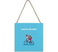 Herdy - Planche "Ewe're The Best II" PM10813 (20 cm x 20 cm x 0,7 cm) (Bleu/Blanc/Rose)