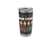 Here Comes Santa Floss Ugly Christmas pour garçons, enfants et hommes Gobelet isotherme en acier inoxydable double paroi