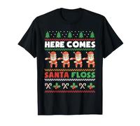 Here Comes Santa Floss Ugly Christmas pour garçons, Enfants et Hommes T-Shirt