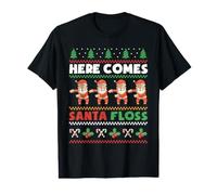 Here Comes Santa Floss Ugly Christmas pour garçons, Enfants et Hommes T-Shirt Graphique avec Valeur