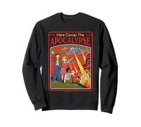 Here Comes The Apocalypse UFO Retro Funny Adult Humor Sweatshirt