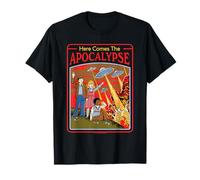 Here Comes The Apocalypse UFO Retro Funny Adult Humor T-Shirt