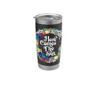 Here Comes the Sun - Fleurs tropicales d'été Bright Day Hope Gobelet isotherme en acier inoxydable double paroi