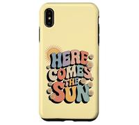 Here Comes The Sun Retro Flower Spring Happy Summer Coque pour iPhone XS Max