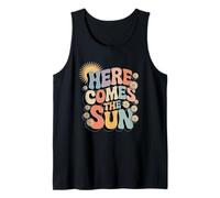 Here Comes The Sun Retro Flower Spring Happy Summer Débardeur