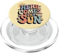 Here Comes The Sun Retro Flower Spring Happy Summer PopSockets PopGrip pour MagSafe