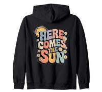 Here Comes The Sun Retro Flower Spring Happy Summer Sweat à Capuche